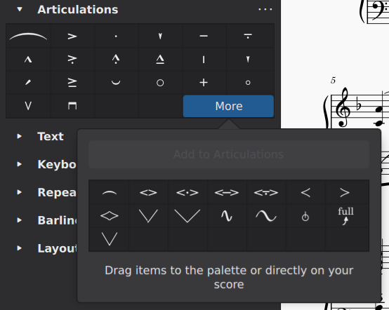 Palette—more items
