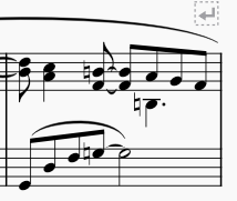 System break appearing in the score